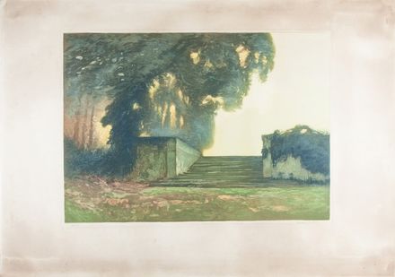  Louis-Etienne Dauphin  (Francia, 1885 - 1926) : Paesaggio con canale.  - Asta Stampe, Disegni e Dipinti dal XVI al XX secolo - Libreria Antiquaria Gonnelli - Casa d'Aste - Gonnelli Casa d'Aste