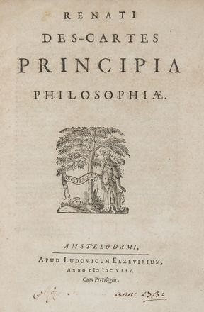 Descartes Ren : Principia philosophiae...  - Asta Libri, Manoscritti e Autografi - Libreria Antiquaria Gonnelli - Casa d'Aste - Gonnelli Casa d'Aste