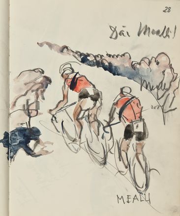  Anselmo Bucci  (Fossombrone, 1887 - Monza, 1955) : Il Giro d'Italia del 1939.  - Asta STAMPE E DISEGNI DAL XVI AL XX SECOLO - Libreria Antiquaria Gonnelli - Casa d'Aste - Gonnelli Casa d'Aste