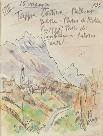  Anselmo Bucci  (Fossombrone, 1887 - Monza, 1955) : Il Giro d'Italia del 1939.  - Asta STAMPE E DISEGNI DAL XVI AL XX SECOLO - Libreria Antiquaria Gonnelli - Casa d'Aste - Gonnelli Casa d'Aste