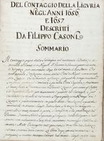 Del Contaggio della Liguria Negl'Anni 1656 e 1657 Descritti Da Filippo Casoni...
