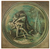 Lotto di 4 affreschi staccati appartenenti al ciclo con le Storie di Ercole dal Palazzo Valamarana-Franco (Vicenza).