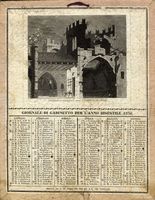 Lotto di 3 calendari milanesi del XIX secolo.