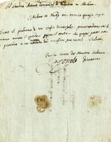 Lettera autografa firmata inviata ad Antonio Tomanini di Valentino a Modena.