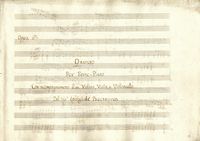 Opera 16 / Quartetto / Per Forte-Piano / Con accompagnamento d'un Violino, Viola e Violoncello [?].