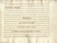 Nella Donna Selvaggia / Introduzione /Qual silenzio tetro  quello / [?] / In Padova nel Teatro fu degl'Obizzi il Carnovale / 1814.