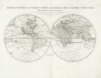 Mappa Mondo o vero Carta Generale del Globo Terestre Rapresentato in due Planisferi.