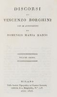 Discorsi [...] con le annotazioni di Domenico Maria Manni.