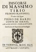 Discorsi [...], tradotti dal signor Piero de Bardi conte di Vernio academico fiorentino.