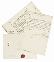 2 manoscritti con firma autografa, uno inviato al Marchese di Soncino, l?altro ad un Colonnello ? Cavaliere di Malta - di Casale Monferrato.