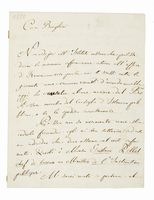 Lettera autografa firmata inviata al patriota e politico Pasquale Berghini.