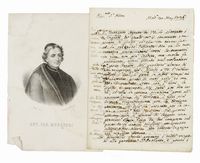 Lettera autografa firmata inviata a Vienna all?abate Giuseppe Riva.