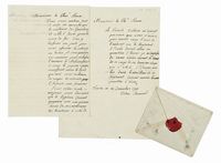 Lettera autografa firmata inviata al generale Policarpo Cacherano d?Osasco.