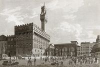La piazza del Granduca di Firenze co' suoi monumenti...