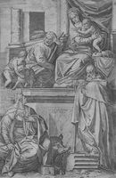 Sacra Famiglia con S. Giovannino, S. Caterina d'Alessandria e S. Antonio Abate.