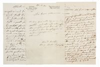 Insieme di 3 lettere autografe firmate inviate alla contessa Carlotta Callori di Vignale.