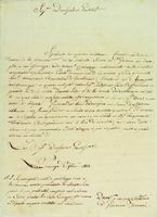 Lettera autografa firmata, scritta dall?abate Giovanni Ferrari e inviata ad una Duchessa.
