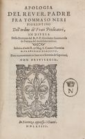 Apologia [...] in difesa della Dottrina del R.P.F. Girolamo Savonarola...