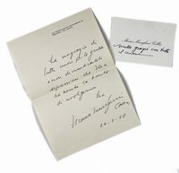 Breve lettera autografa firmata inviata ad una 'Signora'.