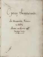 Opticae Institutiones in Universitate parmensi exhibitae [...] a p. Becano S.I.