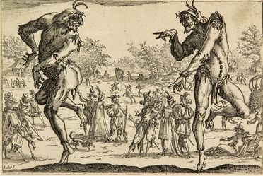 Jacques Callot  (Nancy, 1592 - 1635) : I Due Pantaloni.  - Asta Stampe e Disegni - Libreria Antiquaria Gonnelli - Casa d'Aste - Gonnelli Casa d'Aste