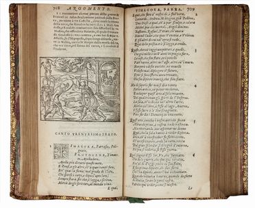  Ariosto Ludovico : Orlando furioso [...] revisto et ristampato, sopra le correttioni di Ieronimo Ruscelli...  Girolamo Ruscelli  (Viterbo,,  - Venezia,, 1566)  - Asta Manoscritti, Libri, Autografi, Stampe & Disegni - Libreria Antiquaria Gonnelli - Casa d'Aste - Gonnelli Casa d'Aste