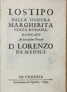  Costa Margherita : Lo Stipo.  - Asta Manoscritti, Libri, Autografi, Stampe & Disegni - Libreria Antiquaria Gonnelli - Casa d'Aste - Gonnelli Casa d'Aste