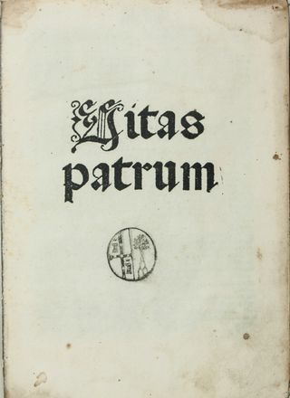  Hieronymus (santo) : Vitas patrum.  - Asta Manoscritti, Libri, Autografi, Stampe & Disegni - Libreria Antiquaria Gonnelli - Casa d'Aste - Gonnelli Casa d'Aste
