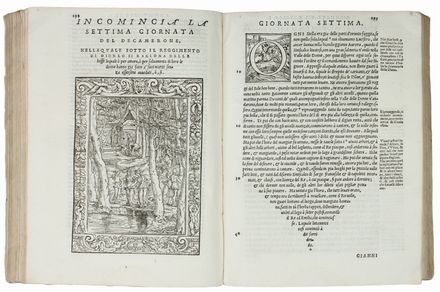  Boccaccio Giovanni : Il Decamerone [...] nuovamente alla sua intera perfettione, non meno nella scrittura, che nelle parole ridotto, per Girolamo Ruscelli...  Girolamo Ruscelli  (Viterbo,,  - Venezia,, 1566)  - Asta Manoscritti, Libri, Autografi, Stampe & Disegni - Libreria Antiquaria Gonnelli - Casa d'Aste - Gonnelli Casa d'Aste