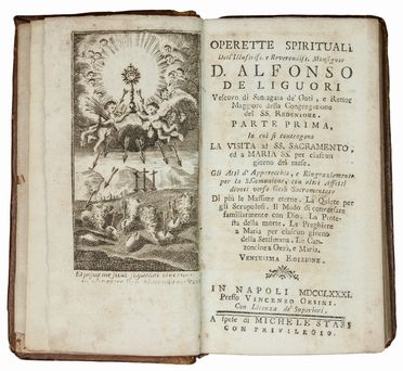  Liguori Alfonso Maria (de') : Operette Spirituali.  - Asta Manoscritti, Libri, Autografi, Stampe & Disegni - Libreria Antiquaria Gonnelli - Casa d'Aste - Gonnelli Casa d'Aste