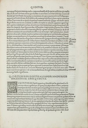  Curtius Rufus Quintus : Historiae Alexandri Magni. Storia, Incunabolo, Storia, Diritto e Politica, Collezionismo e Bibiografia  Bartolomeo Merula  - Auction Manuscripts, Books, Autographs, Prints & Drawings - Libreria Antiquaria Gonnelli - Casa d'Aste - Gonnelli Casa d'Aste