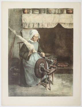 Fernand Piet, Jeanne Granès : Un marchè en Zelande. L'aieule.  - Auction Timed Auction: Prints & drawings - Libreria Antiquaria Gonnelli - Casa d'Aste - Gonnelli Casa d'Aste
