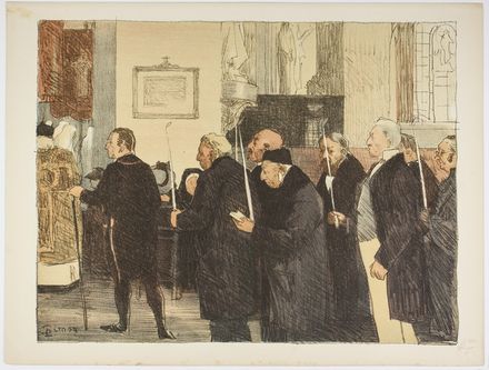  Lucien Simon  (Paris, 1861 - 1945), Jules (detto Louis Malteste) Malteste  (Chartres, 1862 - Paris, 1928) : Les marguielleurs. Marchand de lacets.  - Asta Asta a tempo: Stampe & disegni - Libreria Antiquaria Gonnelli - Casa d'Aste - Gonnelli Casa d'Aste