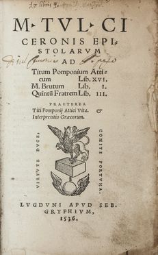  Aristoteles : Libri physicorum octo...  Marcus Tullius Cicero, Tranquillus Gaius Suetonius, Sextus Aurelius Victor, Eutropius  - Asta Manoscritti, Libri, Autografi, Stampe & Disegni - Libreria Antiquaria Gonnelli - Casa d'Aste - Gonnelli Casa d'Aste