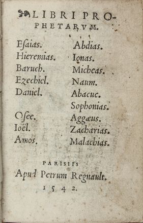 Libri prophetarum. Esaias. Hieremias. Baruch... Religione, Figurato, Collezionismo e Bibiografia  Hans Holbein  - Auction Manuscripts, Books, Autographs, Prints & Drawings - Libreria Antiquaria Gonnelli - Casa d'Aste - Gonnelli Casa d'Aste