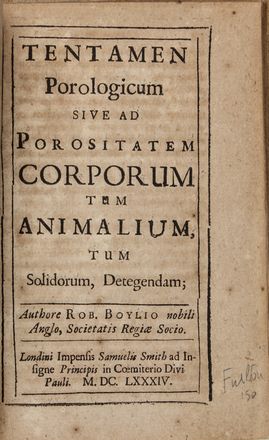  Boyle Robert : Apparatus ad historiam naturalem sanguinis humani... Medicina  - Auction Manuscripts, Books, Autographs, Prints & Drawings - Libreria Antiquaria Gonnelli - Casa d'Aste - Gonnelli Casa d'Aste