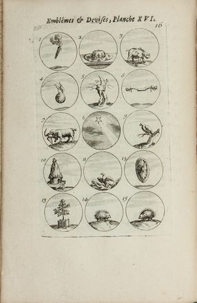  Verrien Nicolas : Recueil d'embl&ecirc;mes, devises, medailles, et figures hieroglyphiques, au nombre de plus de douze cent.... Araldica, Storia, Diritto e Politica  - Auction Manuscripts, Books, Autographs, Prints & Drawings - Libreria Antiquaria Gonnelli - Casa d'Aste - Gonnelli Casa d'Aste