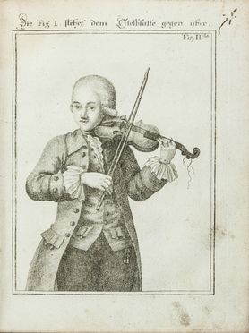  Mozart Leopold : Grundliche Violinschule, mit vier kupftertafeln und einer Tabelle. Dritte vermehrte Auflage.  - Asta Manoscritti, Libri, Autografi, Stampe & Disegni - Libreria Antiquaria Gonnelli - Casa d'Aste - Gonnelli Casa d'Aste