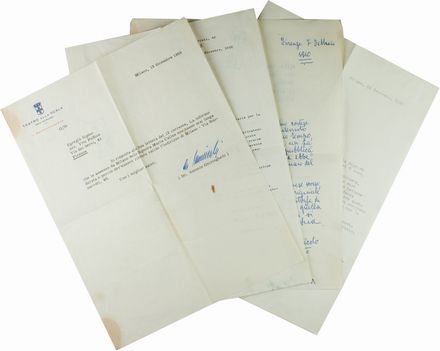  Callas Maria : Raccolta di lettere intercorse tra Maria Callas, la segretaria Teresa D'Addato, il Sovrintendente del Teatro alla Scala Antonio Ghiringhelli, l'avvocato fiorentino Vito Pollice a proposito della pubblicazione di una lettera della cantante.  - Asta Manoscritti, Libri, Autografi, Stampe & Disegni - Libreria Antiquaria Gonnelli - Casa d'Aste - Gonnelli Casa d'Aste