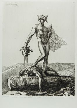  François-Nicolas Chifflart  (St. Omer, 1825 - Parigi, 1901) : Perseo.  - Asta Manoscritti, Libri, Autografi, Stampe & Disegni - Libreria Antiquaria Gonnelli - Casa d'Aste - Gonnelli Casa d'Aste