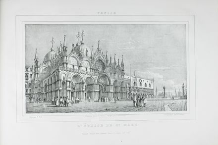  Wyld William : Album venitien compos&eacute; de douze vues ligrographiees...  Emile Aubert Lessore  - Auction Manuscripts, Books, Autographs, Prints & Drawings - Libreria Antiquaria Gonnelli - Casa d'Aste - Gonnelli Casa d'Aste