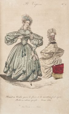 Il vapore giornale istruttivo e dilettevole accompagnato dal figurino di moda. Tomo I-IV.  - Asta Manoscritti, Libri, Autografi, Stampe & Disegni - Libreria Antiquaria Gonnelli - Casa d'Aste - Gonnelli Casa d'Aste