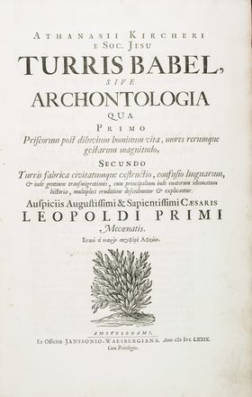  Kircher Athanasius : Turris babel.  - Asta Manoscritti, Libri, Autografi, Stampe & Disegni - Libreria Antiquaria Gonnelli - Casa d'Aste - Gonnelli Casa d'Aste