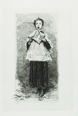  Mosè Bianchi  (Monza, 1840 - 1904) : Il chierichetto.  - Asta Manoscritti, Libri, Autografi, Stampe & Disegni - Libreria Antiquaria Gonnelli - Casa d'Aste - Gonnelli Casa d'Aste
