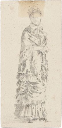  Giuseppe De Nittis  (Barletta, 1846 - Saint Germain en Laye, 1884) : Scorcio parigino (recto). Figura femminile (verso).  - Asta Manoscritti, Libri, Autografi, Stampe & Disegni - Libreria Antiquaria Gonnelli - Casa d'Aste - Gonnelli Casa d'Aste