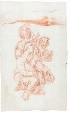  Anonimo emiliano-veneto del XVII secolo : Lotto composto da 2 disegni.  - Asta Manoscritti, Libri, Autografi, Stampe & Disegni - Libreria Antiquaria Gonnelli - Casa d'Aste - Gonnelli Casa d'Aste