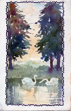  Luigi Melandri  (Piangipane, 1892 - Milano, 1955) : Serie di 6 cartoline postali dipinte a mano.  - Asta Manoscritti, Libri, Autografi, Stampe & Disegni - Libreria Antiquaria Gonnelli - Casa d'Aste - Gonnelli Casa d'Aste