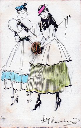  Luigi Melandri  (Piangipane, 1892 - Milano, 1955) : Serie di 6 cartoline postali dipinte a mano.  - Asta Manoscritti, Libri, Autografi, Stampe & Disegni - Libreria Antiquaria Gonnelli - Casa d'Aste - Gonnelli Casa d'Aste