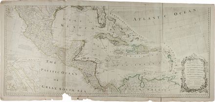  Bowen Emanuel, Gibson John : An accurate map of North America [?] British and Spanish dominions and [?] also all the West India Island.  - Auction Manuscripts, Books, Autographs, Prints & Drawings - Libreria Antiquaria Gonnelli - Casa d'Aste - Gonnelli Casa d'Aste