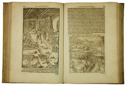  Agricola Georg : Opera [...] de l'arte dei metalli partita in XII libri, ne quali si descrivano tutte le sorti, e qualità de gli uffizij, de gli strumenti, delle macchine... Scienze naturali  Hans Rudolph Manuel Deutsch  - Auction Books, Prints and Drawings - Libreria Antiquaria Gonnelli - Casa d'Aste - Gonnelli Casa d'Aste